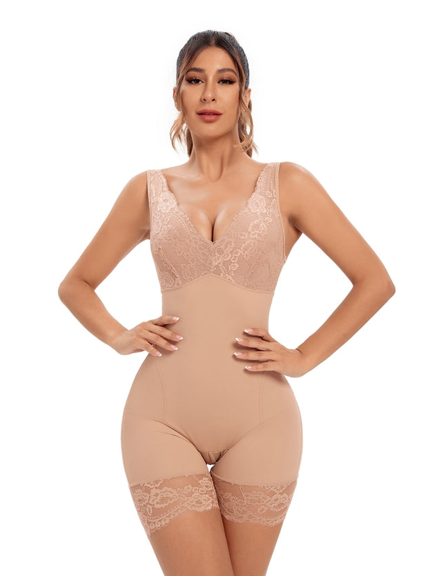 Full Body Shaper Slimming Bodysuits Lace Corset - Fioness
