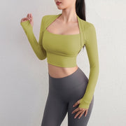 Yoga Shirts Gym Crop Tops Long Sleeve Gym Sports - Fioness