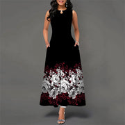 Floral Printing Hollow Out Elegant Dresses - Fioness