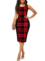 Striped Patchwork Vintage Bodycon Dresses - Fioness